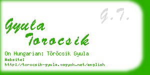 gyula torocsik business card