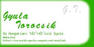 gyula torocsik business card